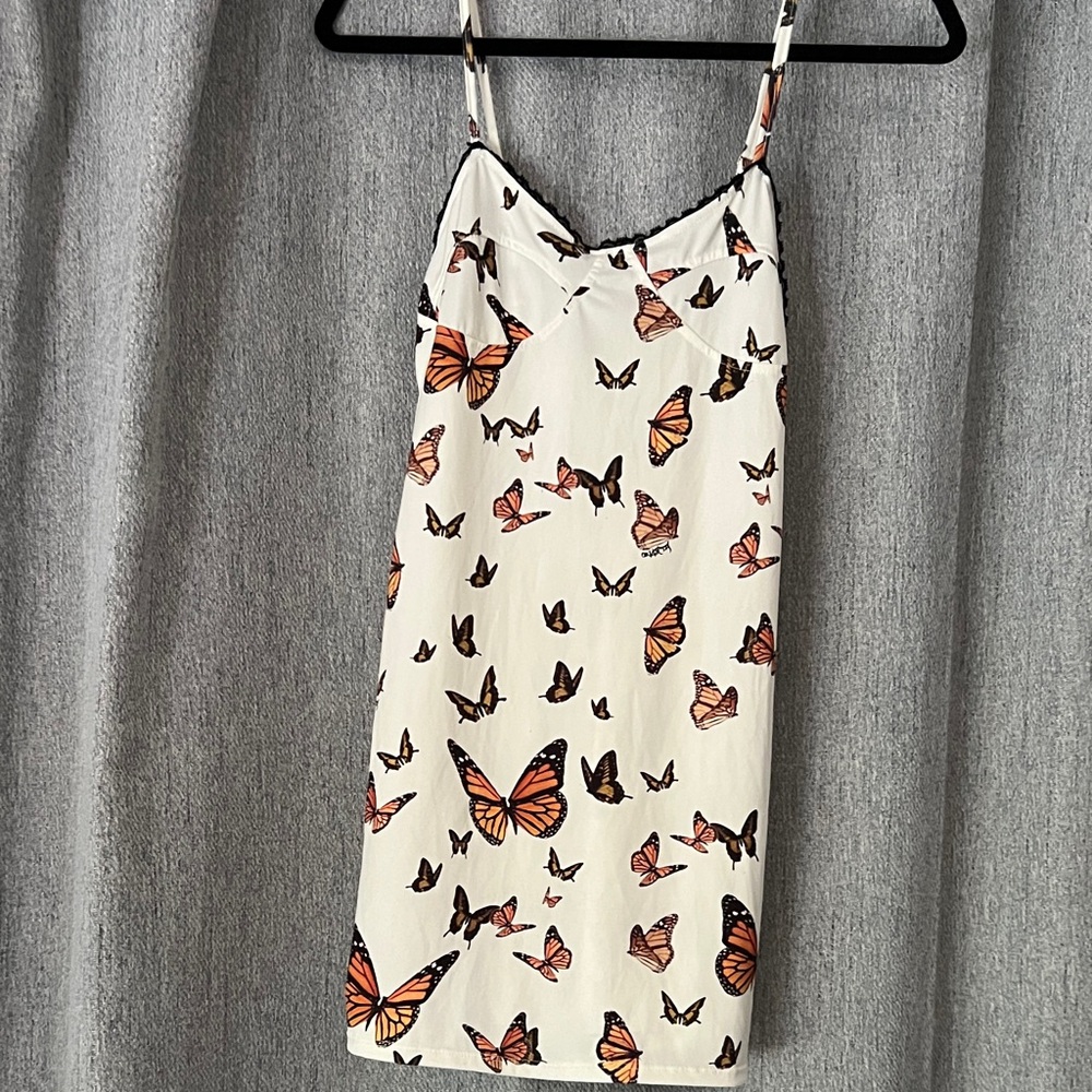 O-Mighty Lace Trim Slip Dress